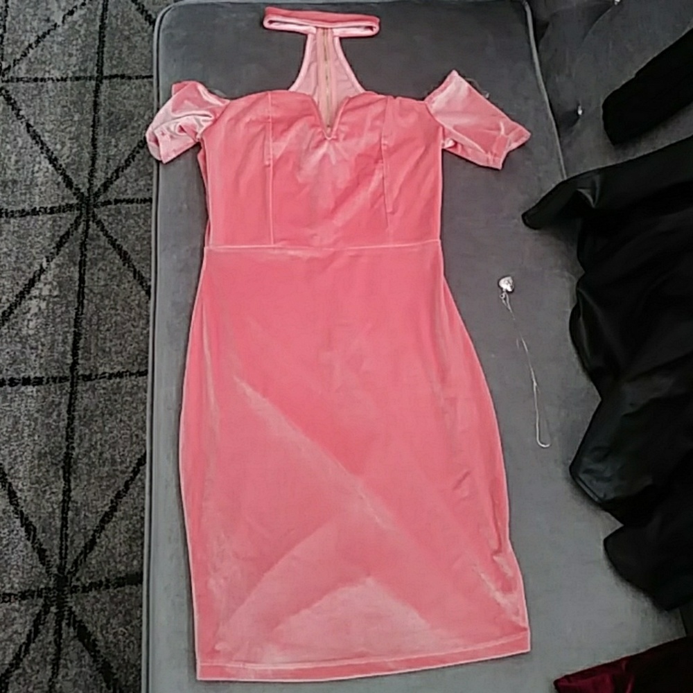 Pink mini dress